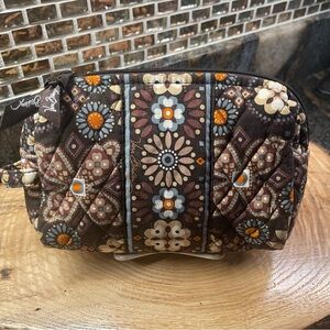 Vera Bradley Makeup/Cosmetic Case Small Plastic Lined Canyon Pattern Travel
